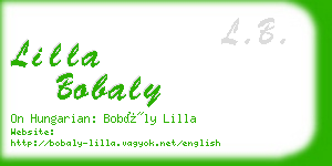 lilla bobaly business card